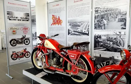 První motocykl JAWA - licence Wanderer (z podnikového muzea firmy JAWA Moto)